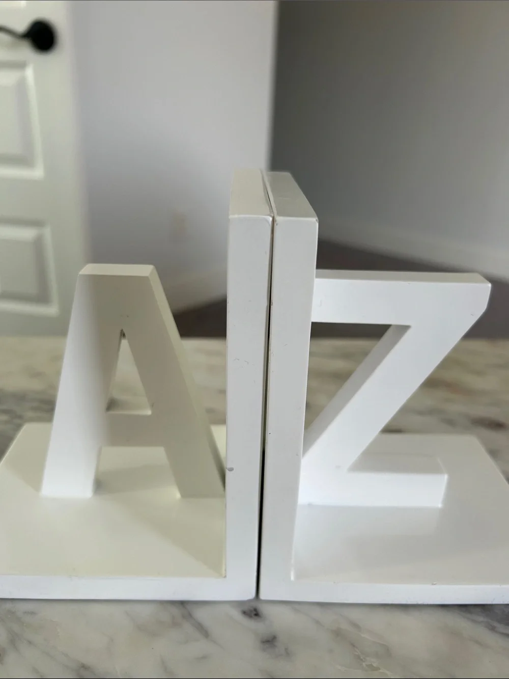 Target White A-Z Bookends